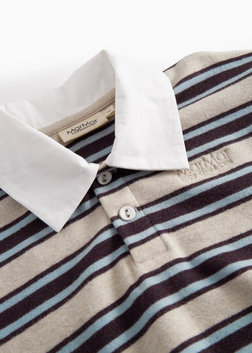 MarMar Copenhagen Thanos Polo sweatpolo College Stripe