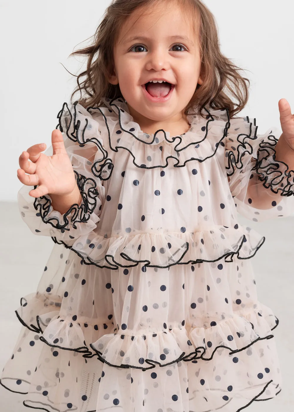 MarMar Copenhagen Dakira LS B Kjole Black Dots tyl