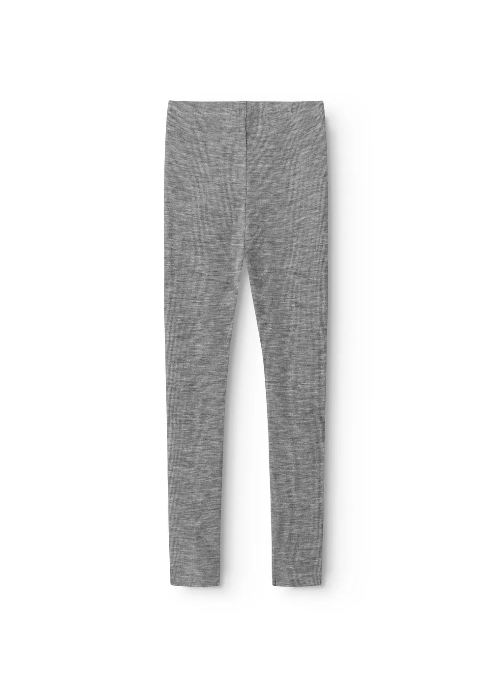 MarMar Leg Uld Rib Leggings Grey Melange
