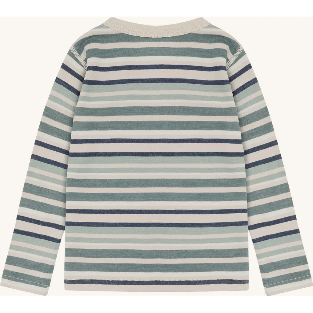 Hust & Claire Abba HCAbba Multi langærmet uldbluse French Oak
