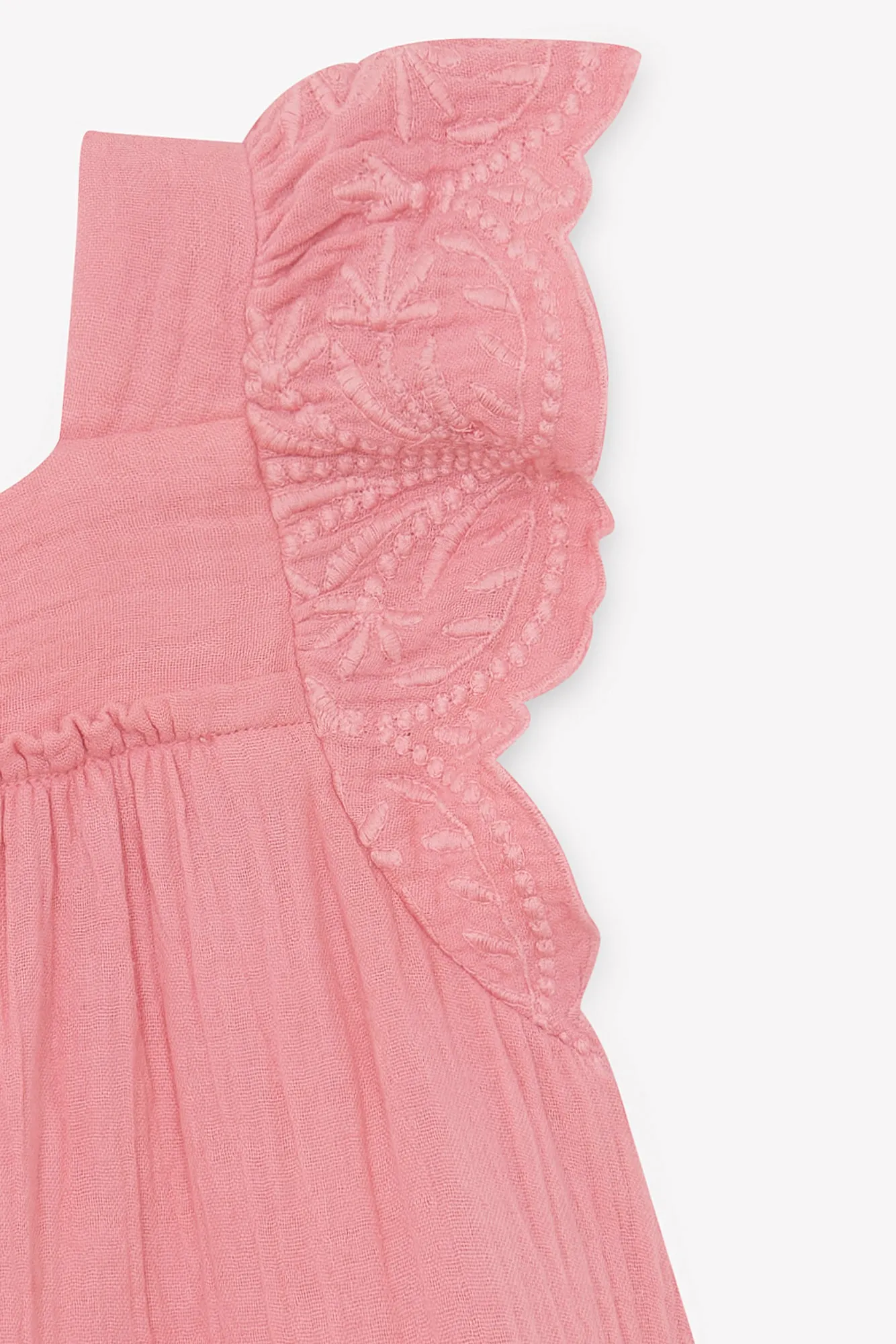 Bonton Nenette kjole rosa blomstret bomuld
