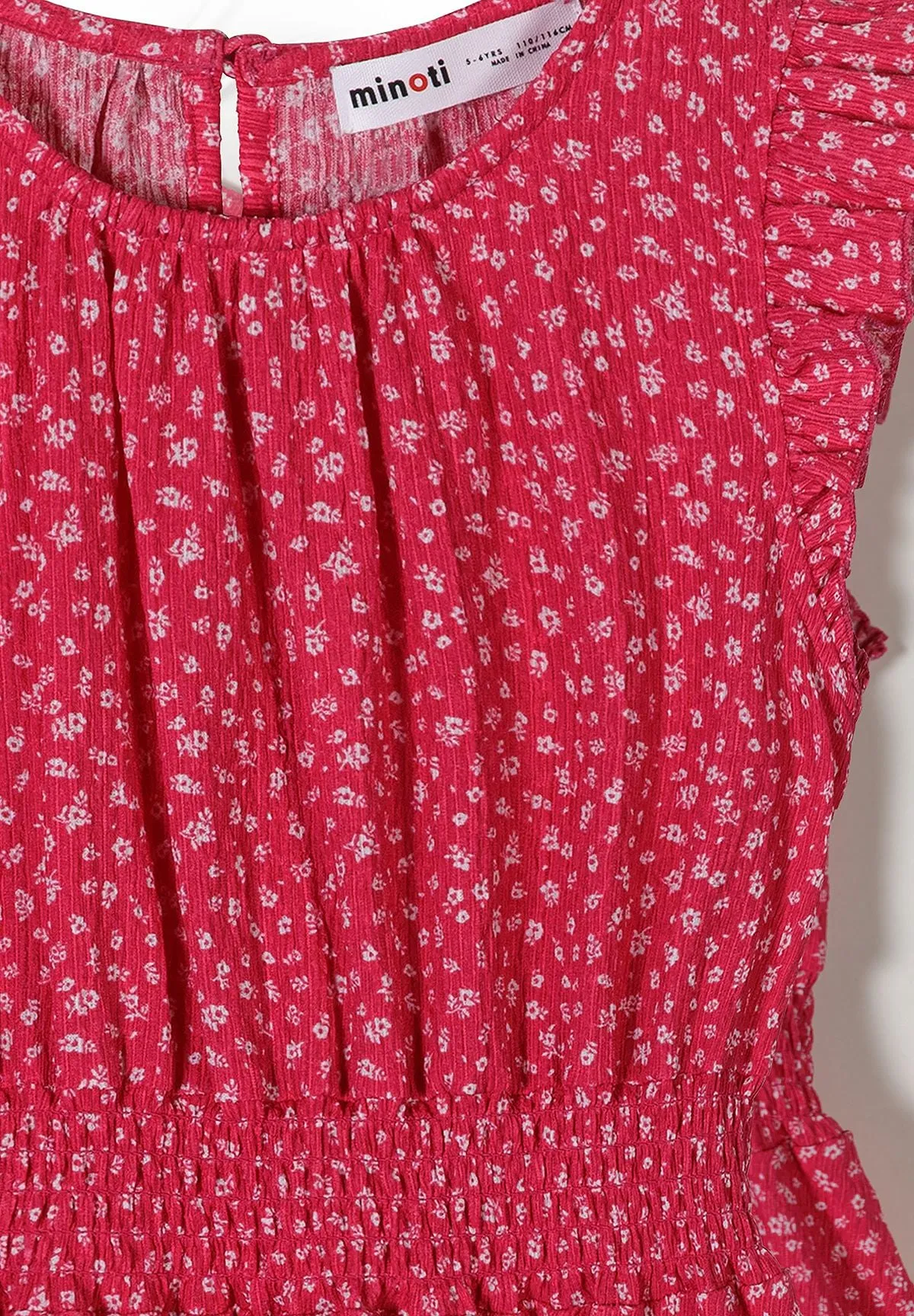Minoti 44646 kjole rosa blomstret