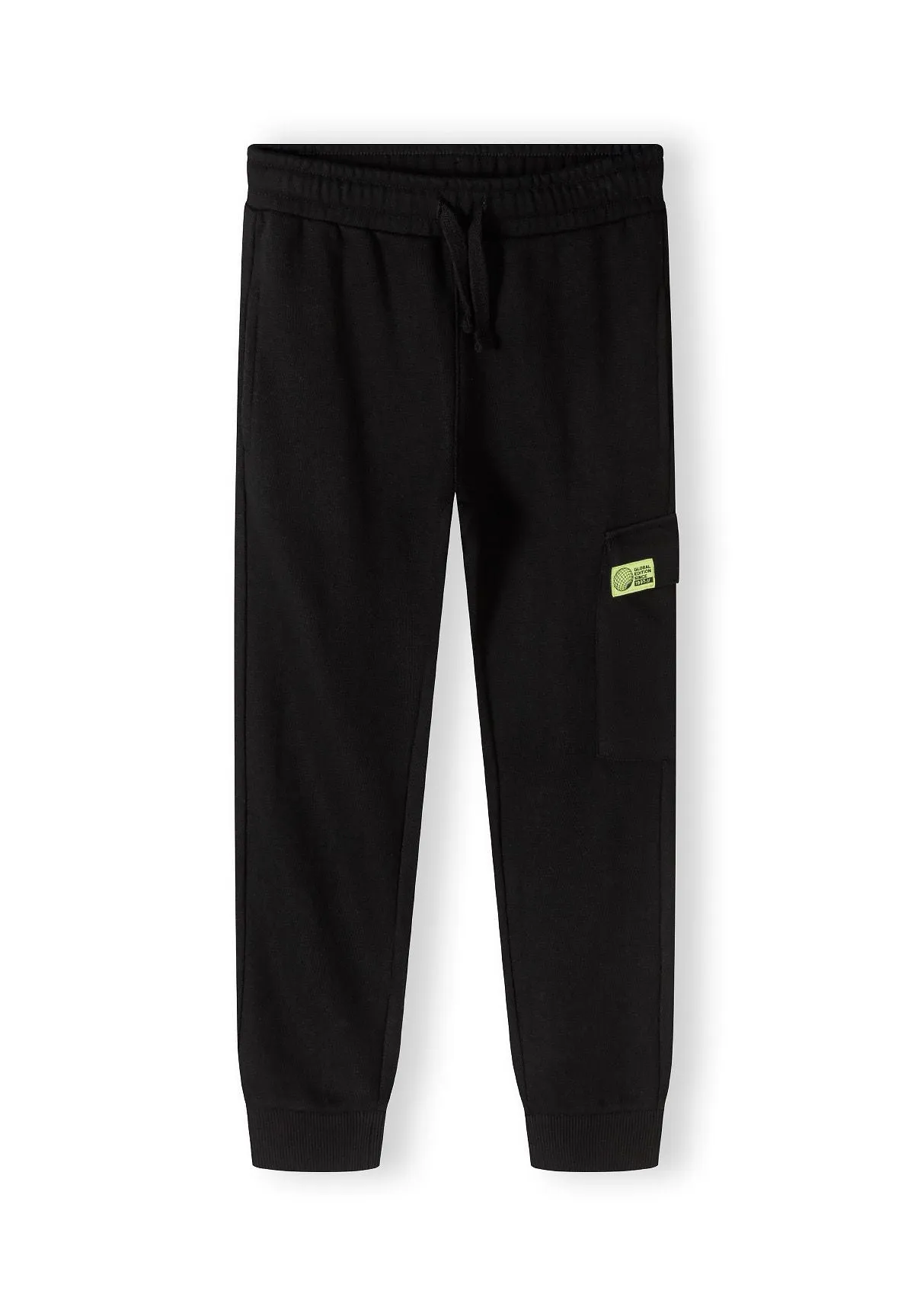Minoti 42510 jogging sæt drenge sort beige broderi