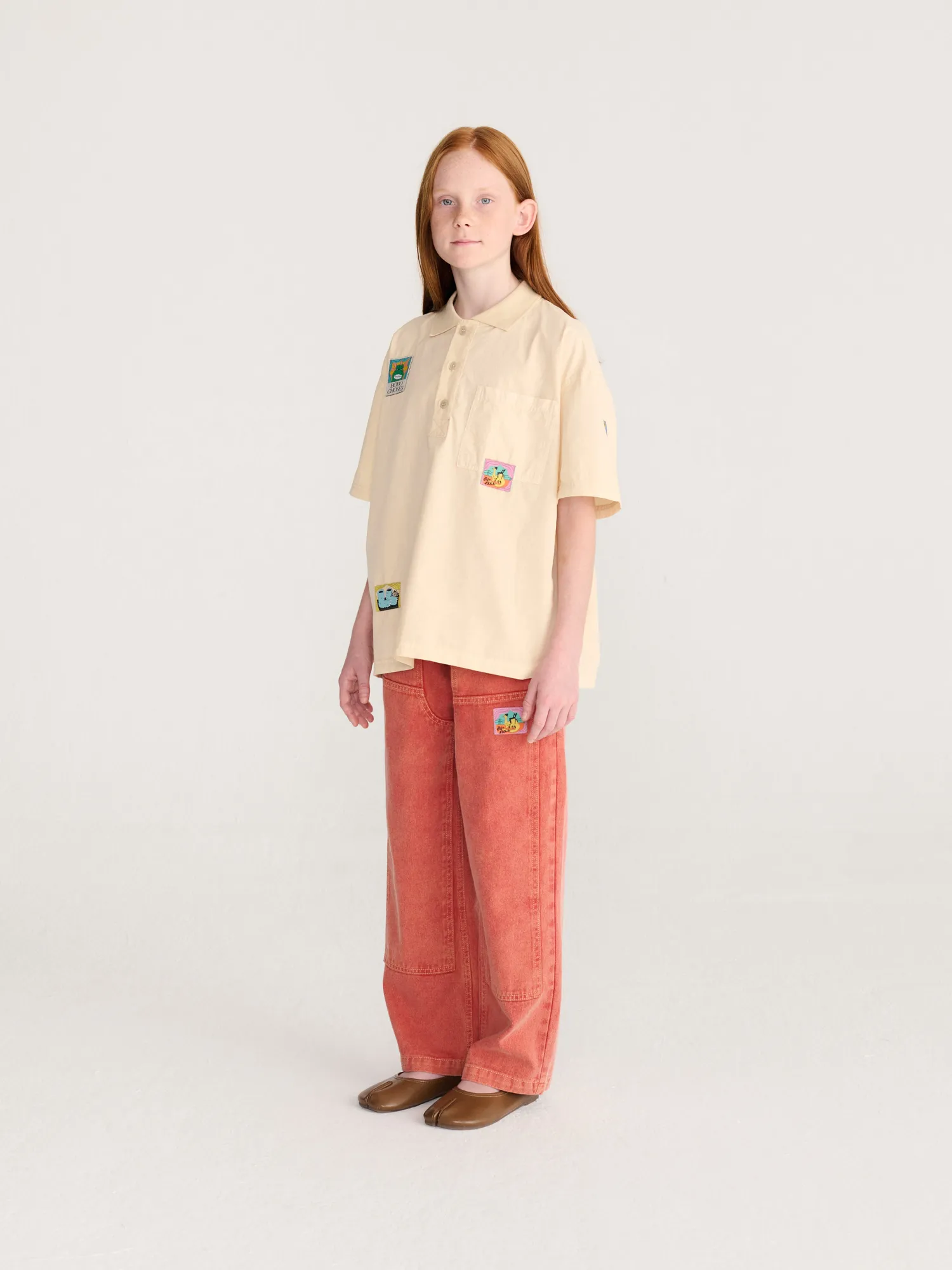 Bobo Choses Bobo Labelled Boxy Skjorte Offwhite Økologisk Bomuld
