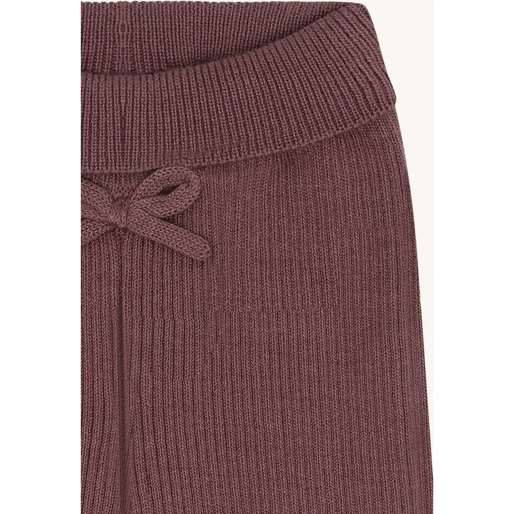 Hust & Claire HCLisa Rib leggings Plum økologisk