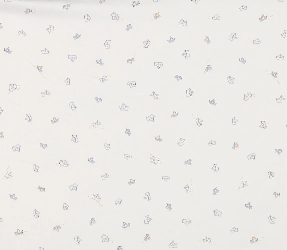 MarMar Copenhagen Fitted Sheet lagen paper boats blå