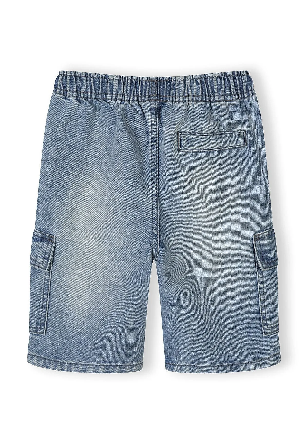 Minoti 44945 cargoshorts til drenge 2-pak lyseblå denim