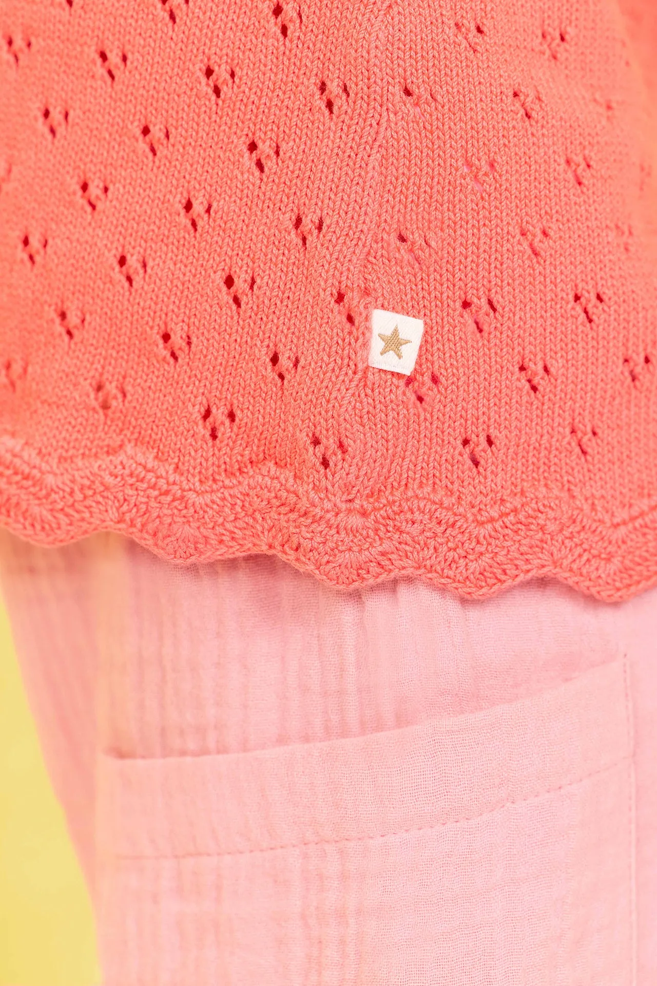 Bonton Noix Rose top ærmeløs bomuld rosa