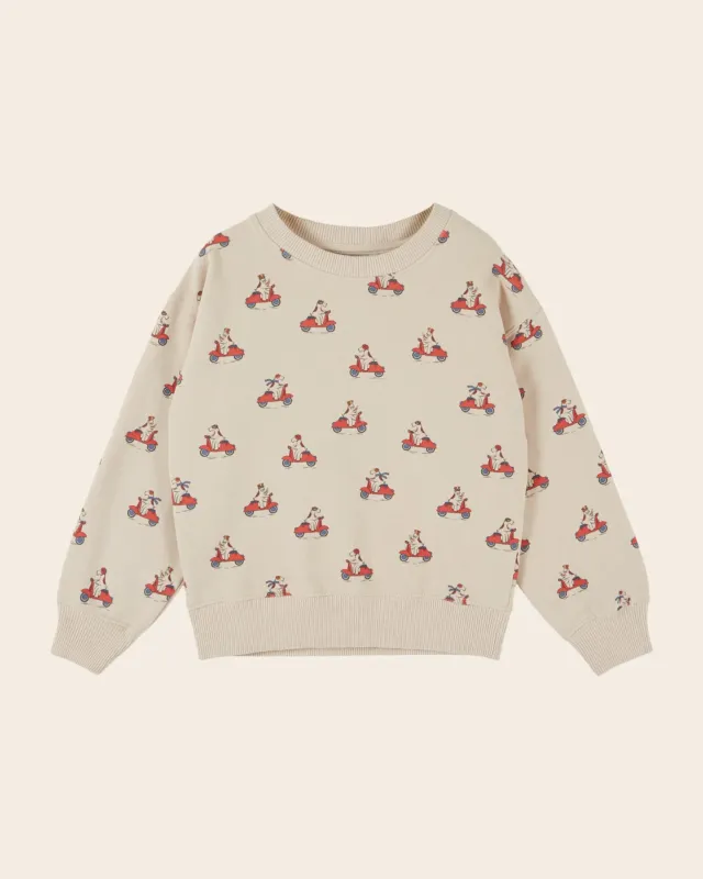 Emile et Ida Chien sweatshirt beige hund