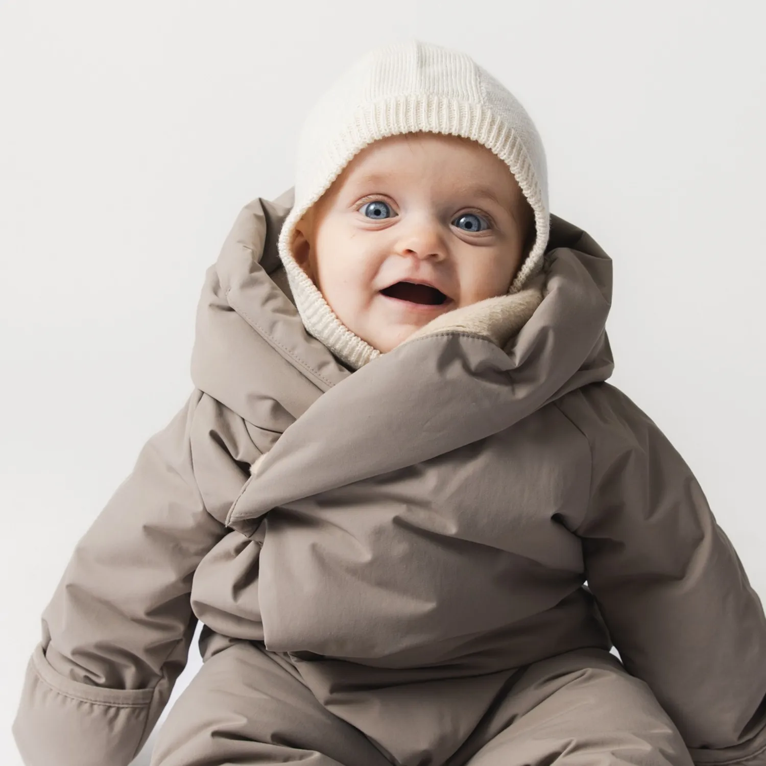 MINI A TURE Matkea elefanthue Angora cream 2-3y merino
