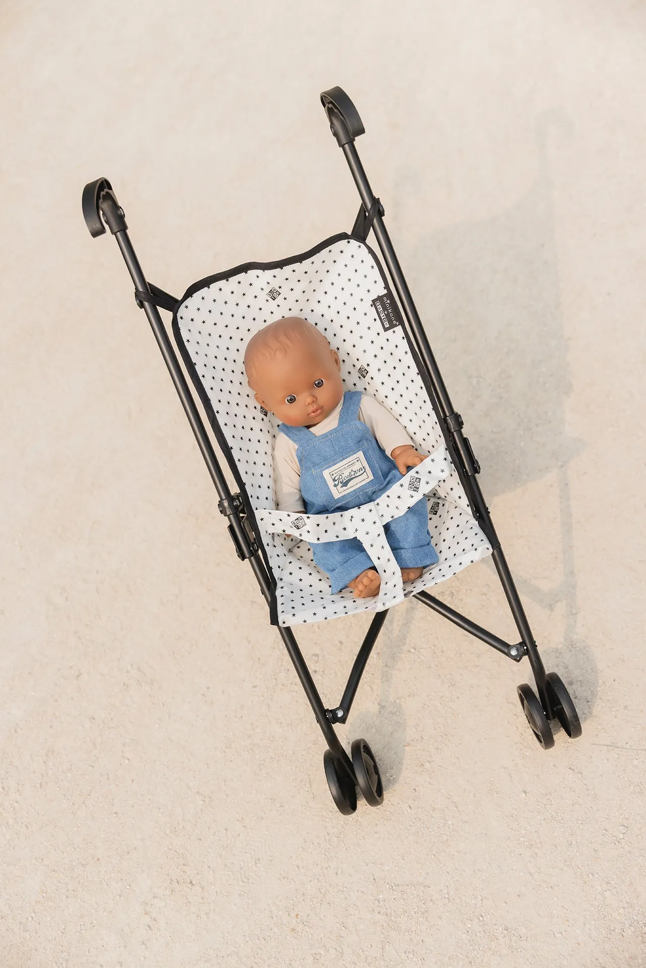Bonton Etoile Minikane dukkevogn sort stjerne