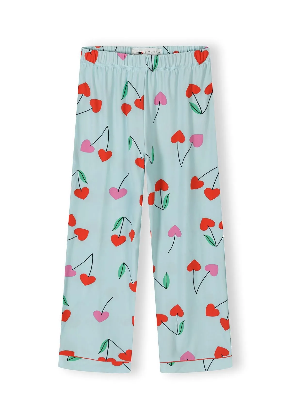 Minoti 44904 pyjamas lyseblå kirsebær pige