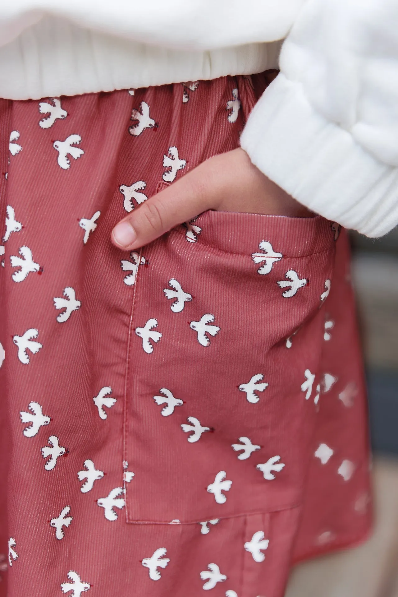 Bonton Ruche Little Birdy nederdel fløjl fugl