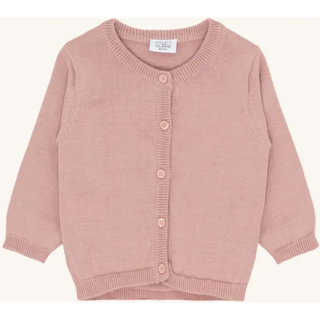Hust & Claire Claire cardigan dusty rose økologisk bomuld