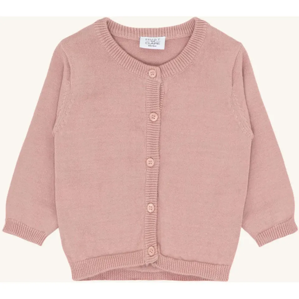 Hust & Claire Claire cardigan dusty rose økologisk bomuld