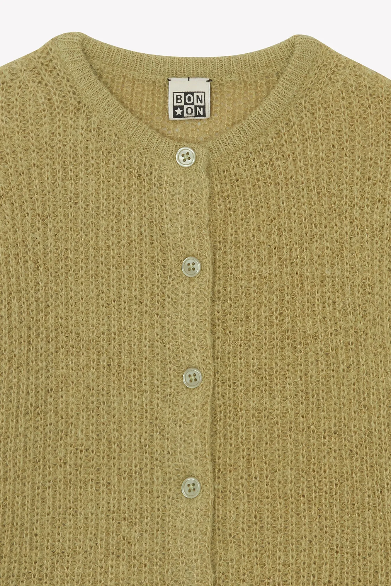 Bonton Lizbeth Vert Tige cardigan grøn rib