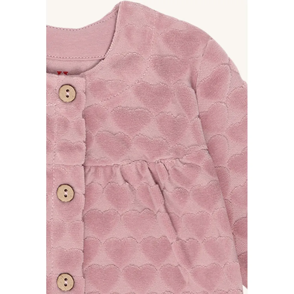 Hust & Claire Chai Heart cardigan Heather bomuld