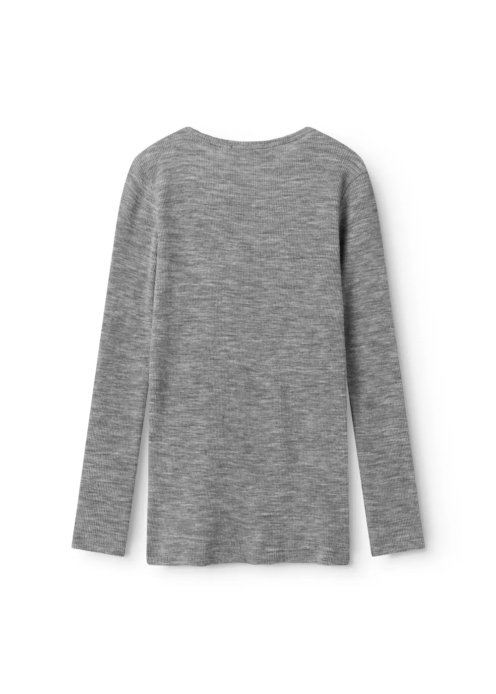 MarMar Tamra Uld Rib Bluse Grey Melange uld