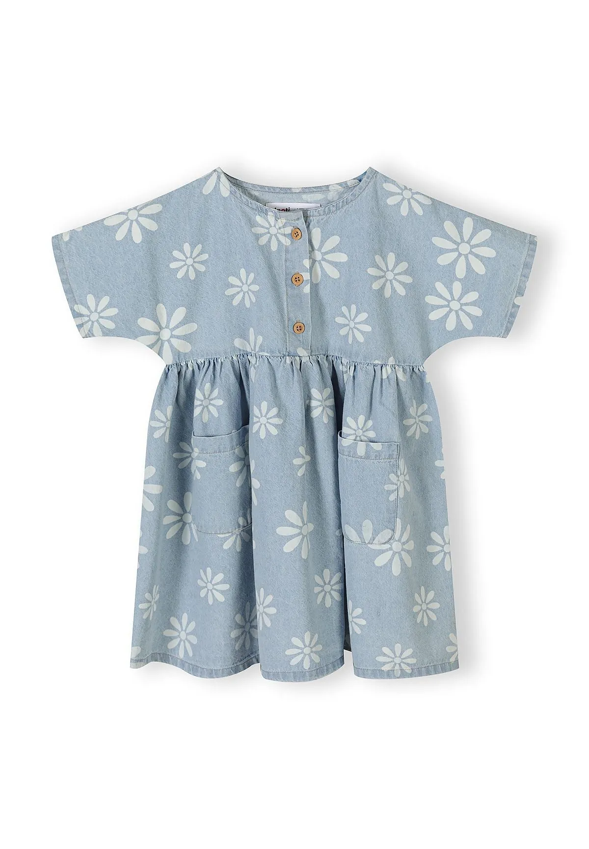 Minoti 44686 jerseykjole blå marguerit