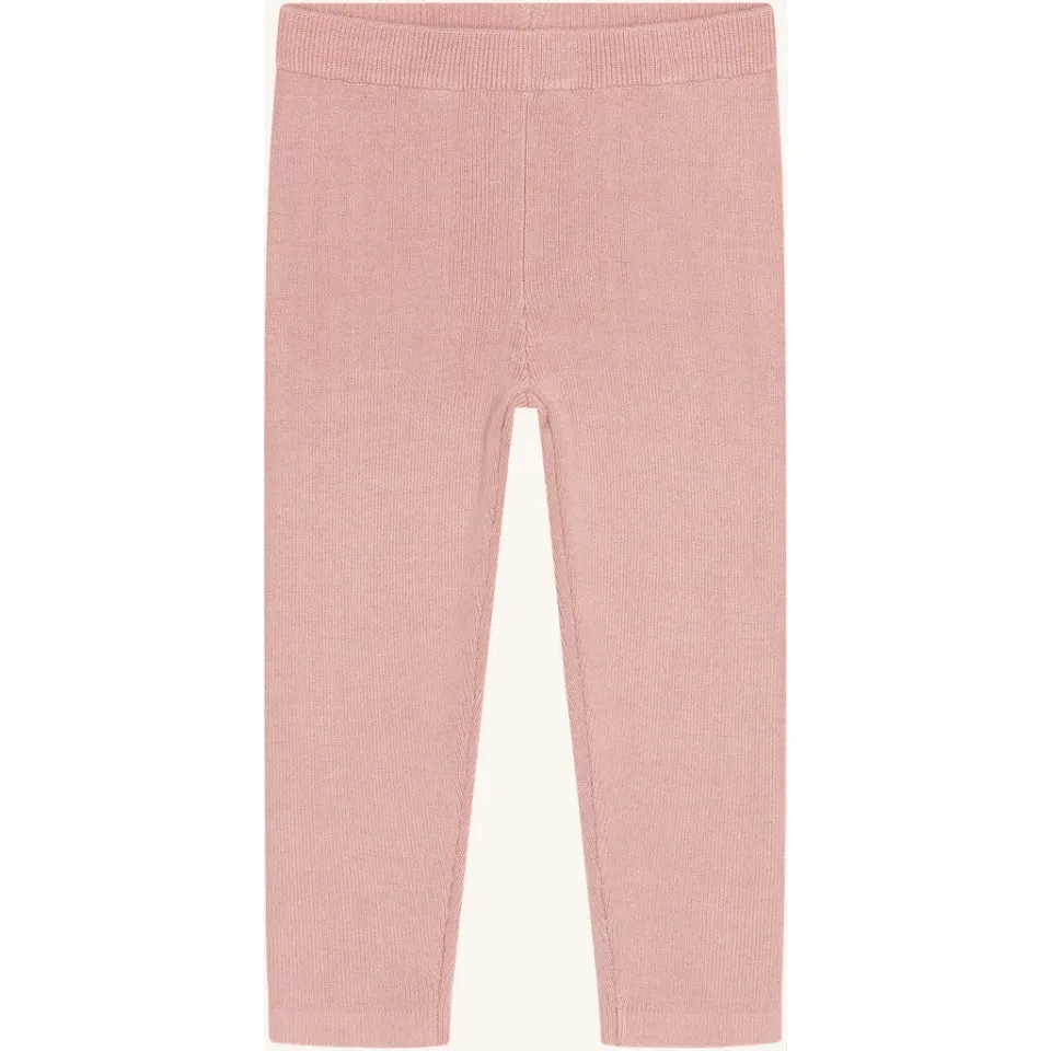 Hust & Claire Lui Knit Rib leggings Dusty Rose bambus