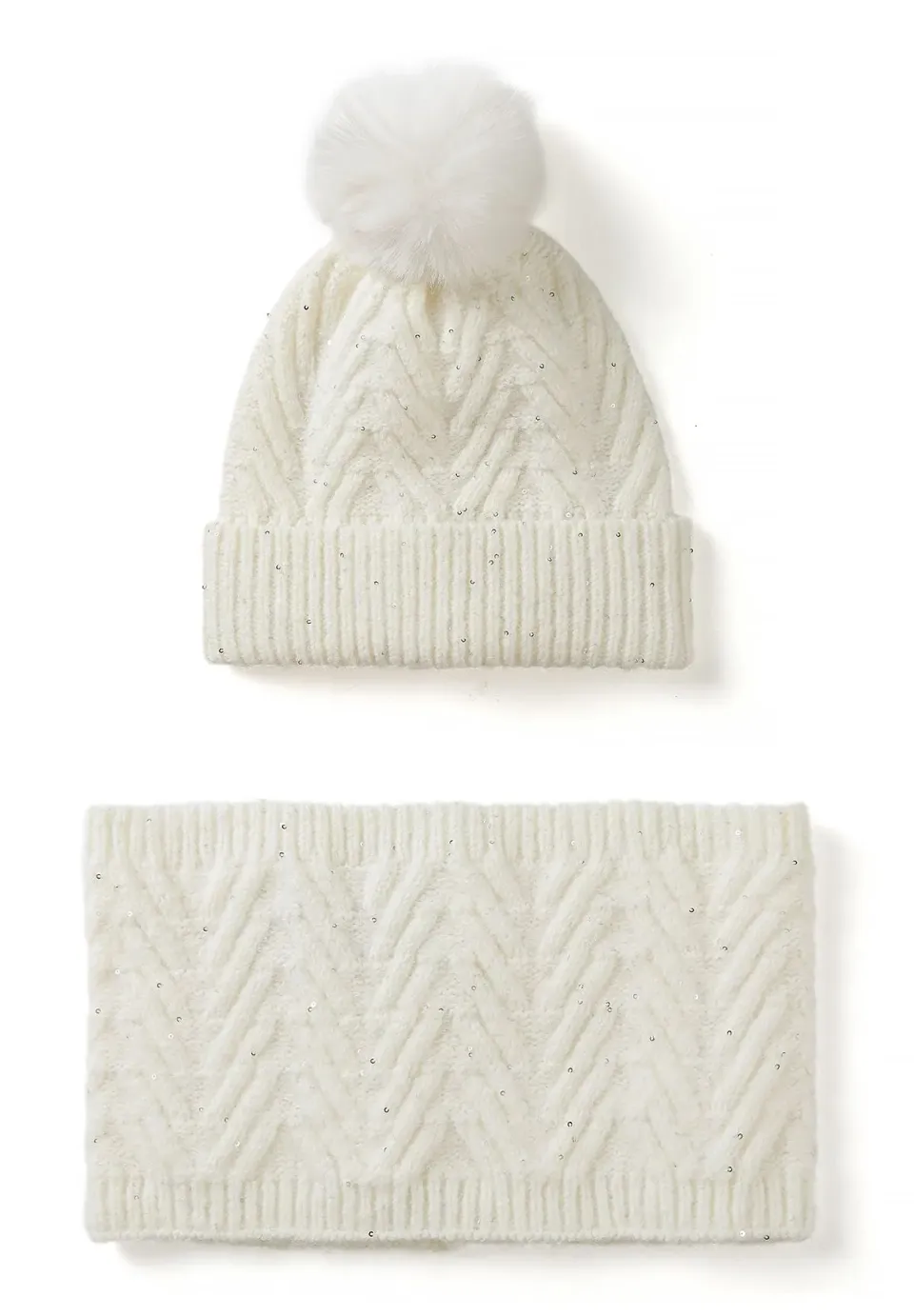 Minoti 45914 huesæt med loop beige pailletter