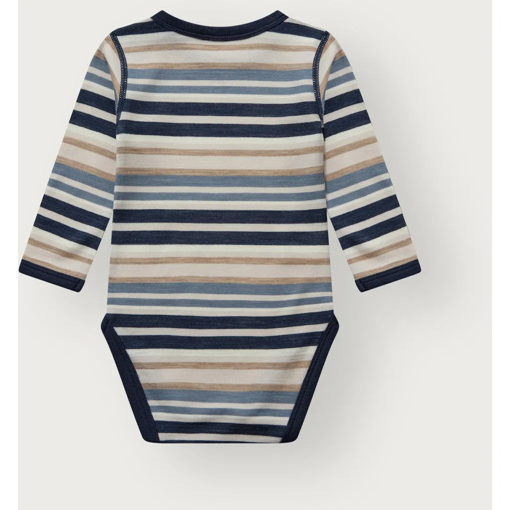 Hust & Claire HCBaloo body Blues stribet uld-bambus