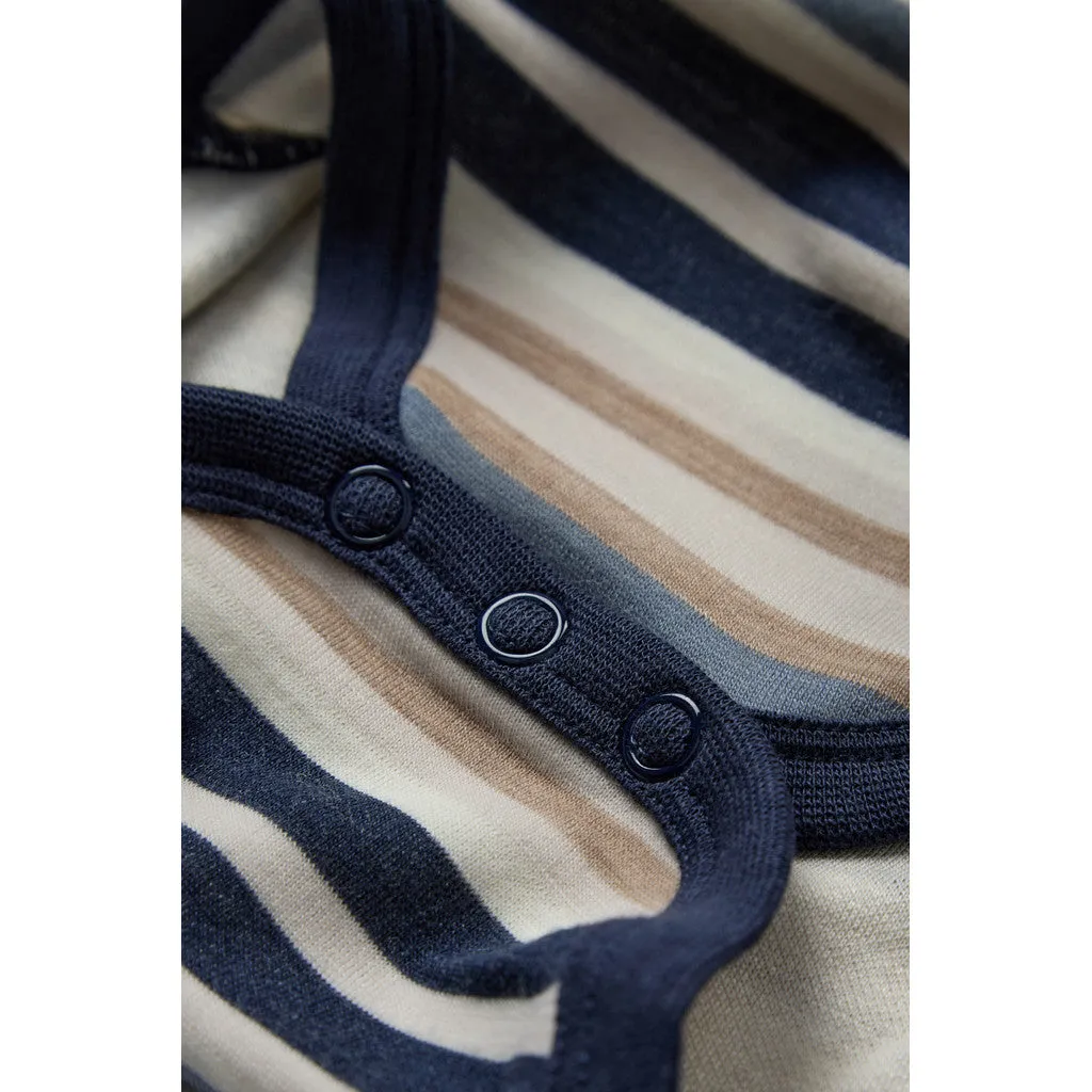 Hust & Claire HCBaloo body Blues stribet uld-bambus