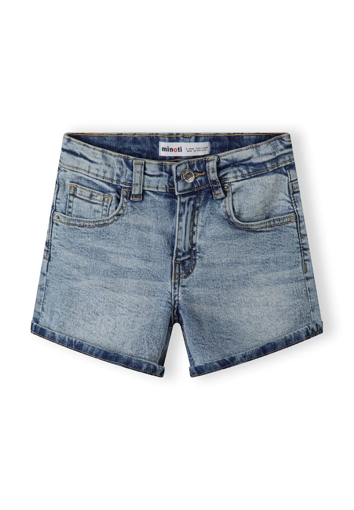 Minoti 42726 denimshorts lyseblå strækdenim