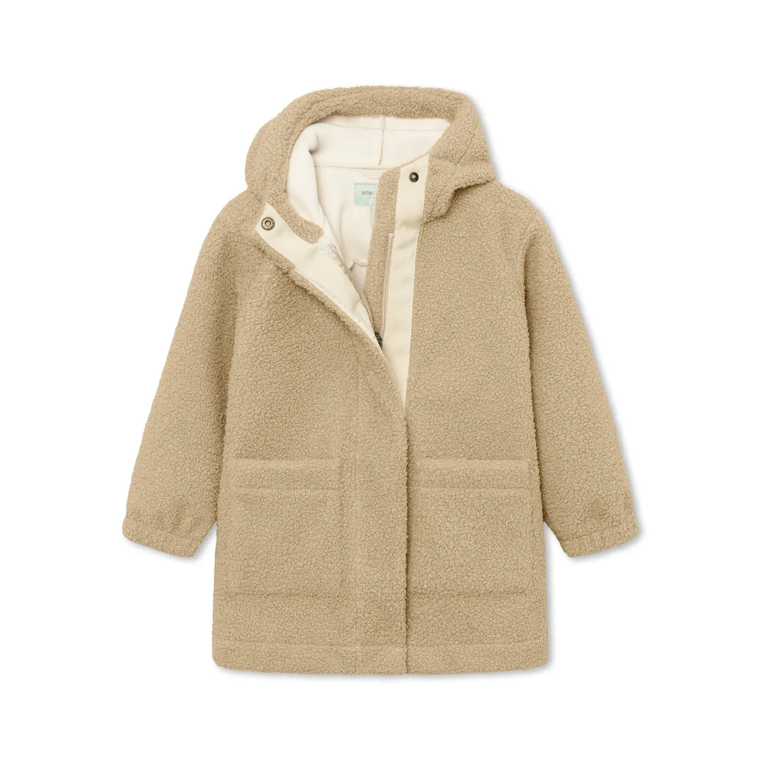 MINI A TURE MATCAYKAS sherpa jakke Travertine beige vandtæt