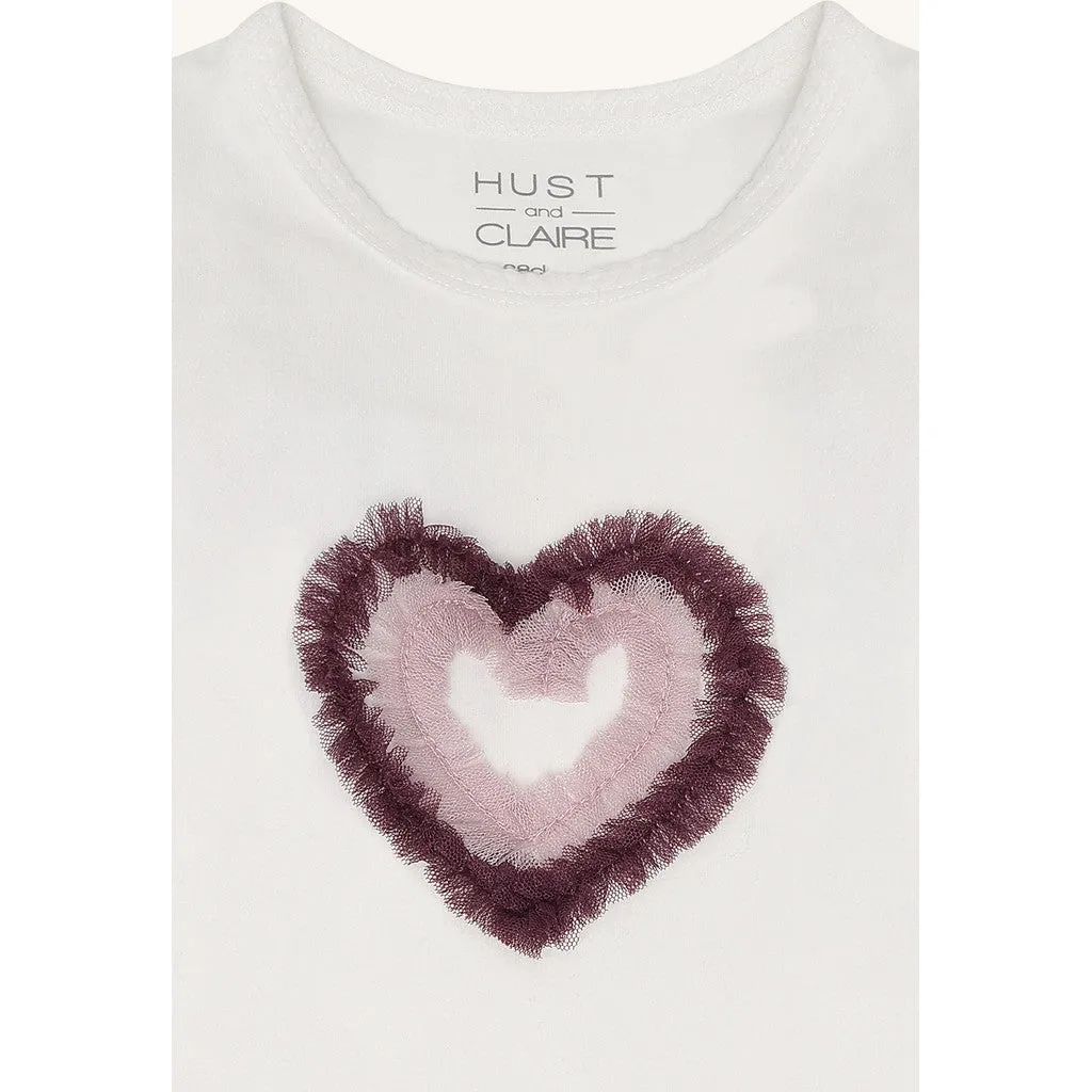 Hust & Claire Britt Heart body Ivory bomuld