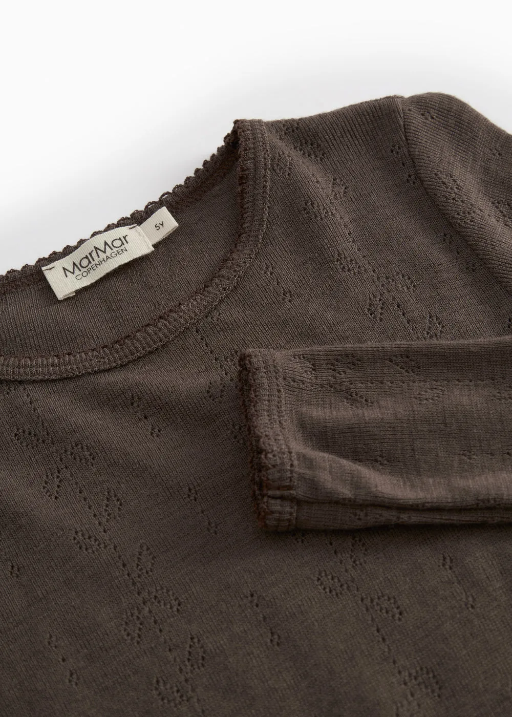 MarMar Tamra uld pointelle T-shirt Terre brun