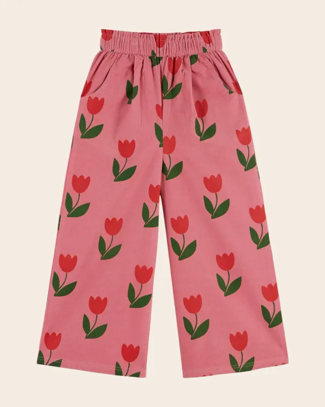 Emile et Ida Velours tulipes rose bukser lyserød fløjl
