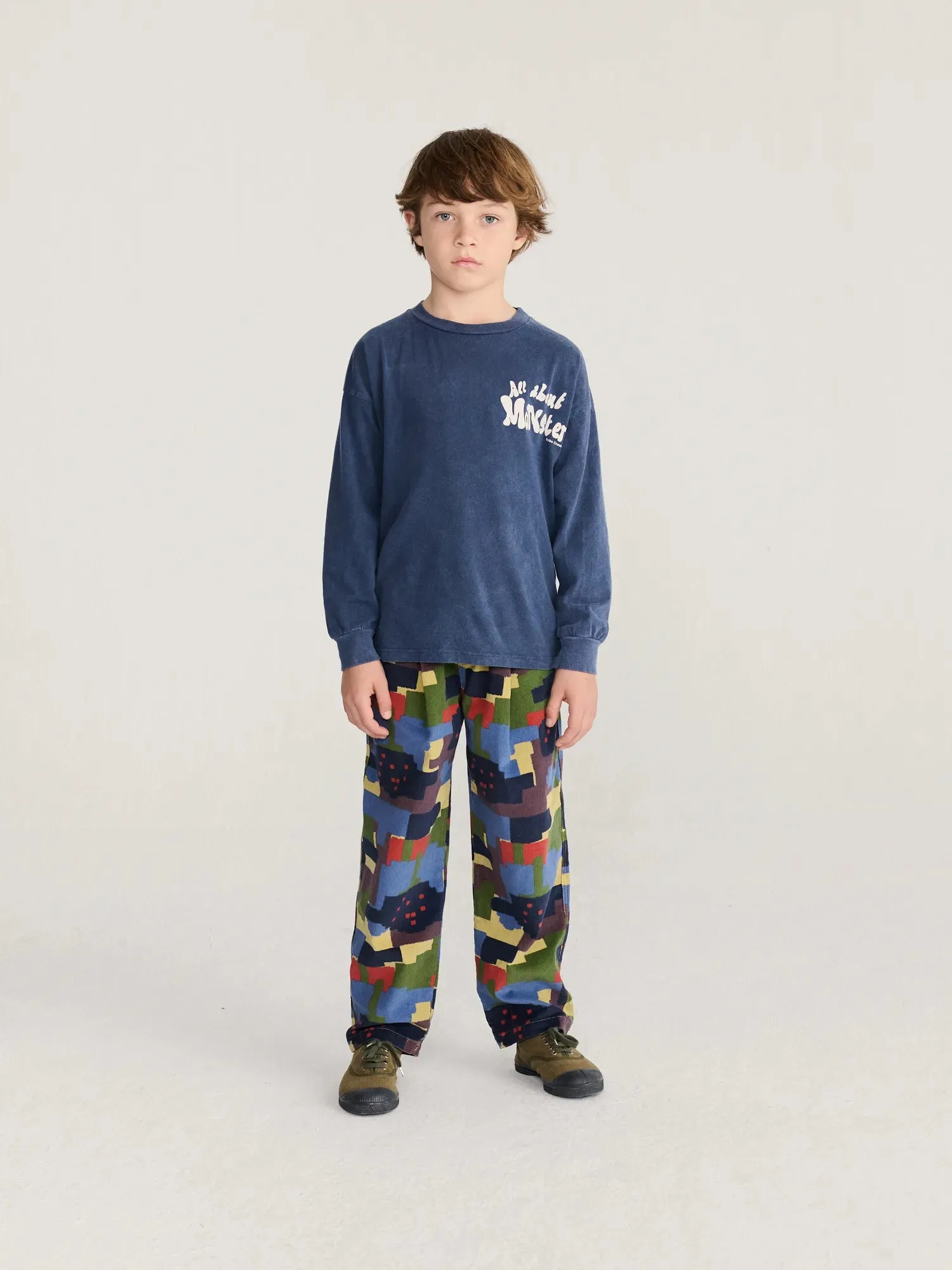 Bobo Choses All About Monsters T-shirt mørkeblå økologisk bomuld