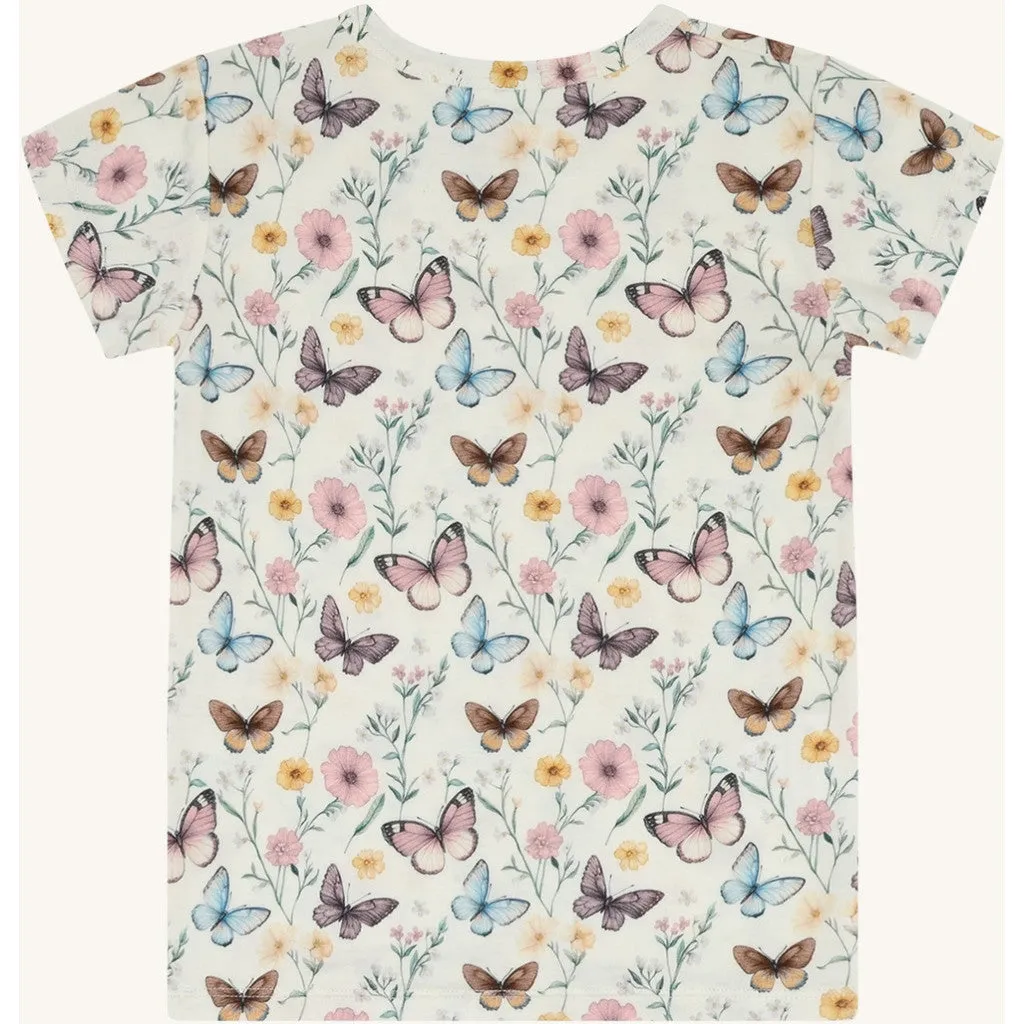 Hust & Claire HCAustin Butterfly T-shirt Ivory Bambus
