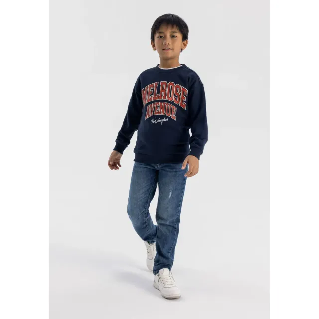 Minoti 42560 sweatshirt mørkeblå print