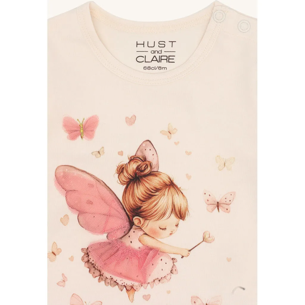 Hust & Claire HCAnna Fairy langærmet t-shirt Petal Pink bomuld