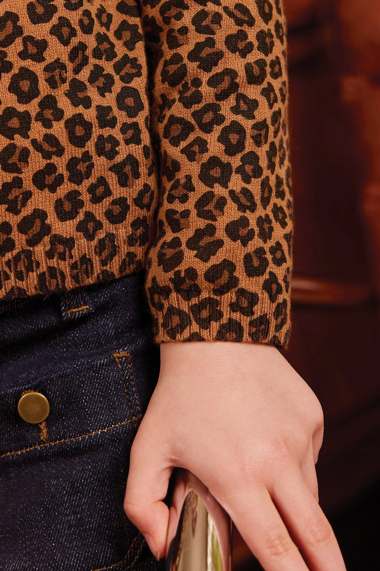 Bonton Lilou Léopard cardigan bomuld