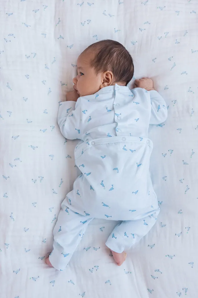 MarMar Bed Linen Baby sengetøj Dolphin muslin