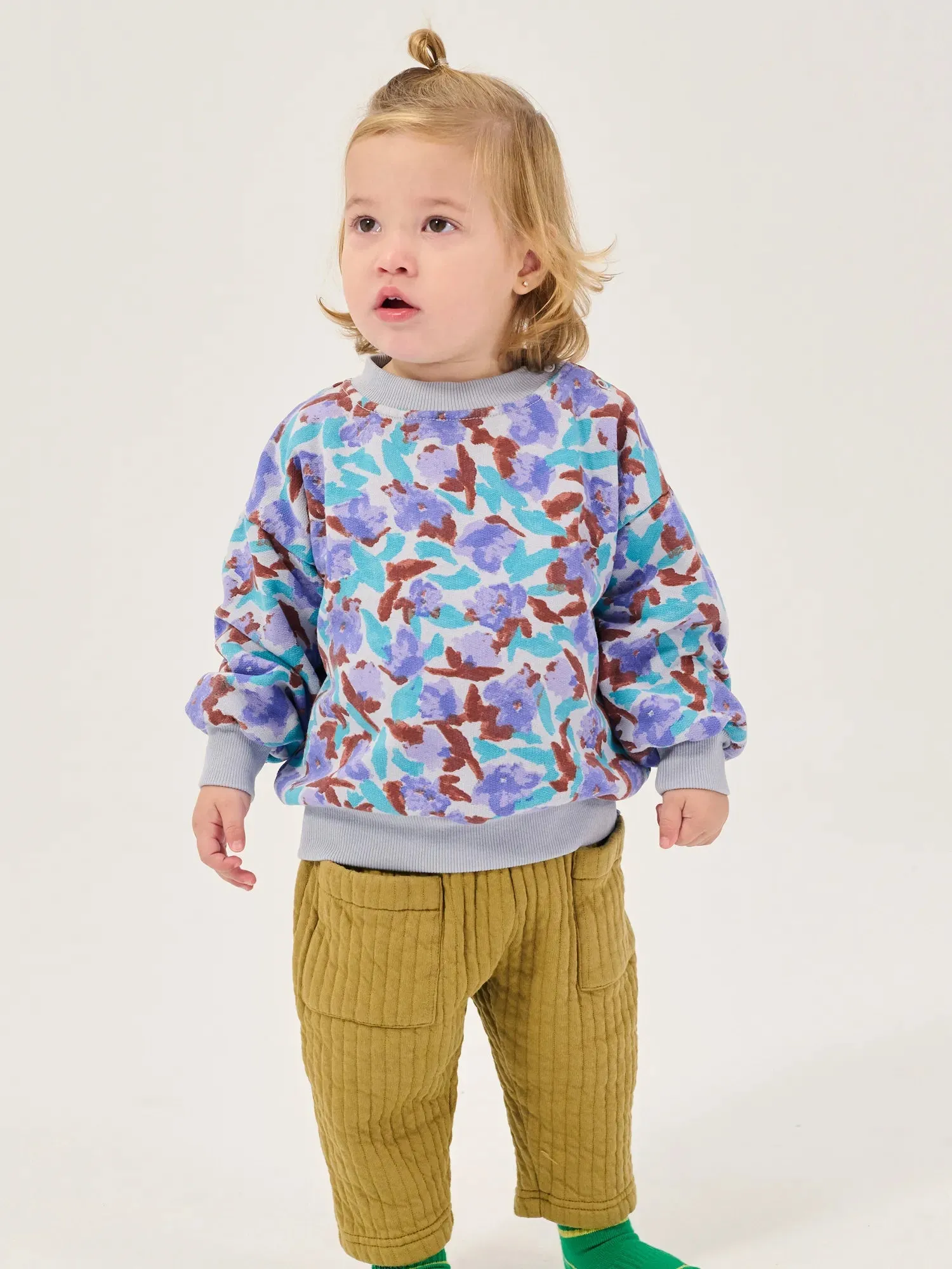 Bobo Choses Watercolor sweatshirt offwhite økologisk