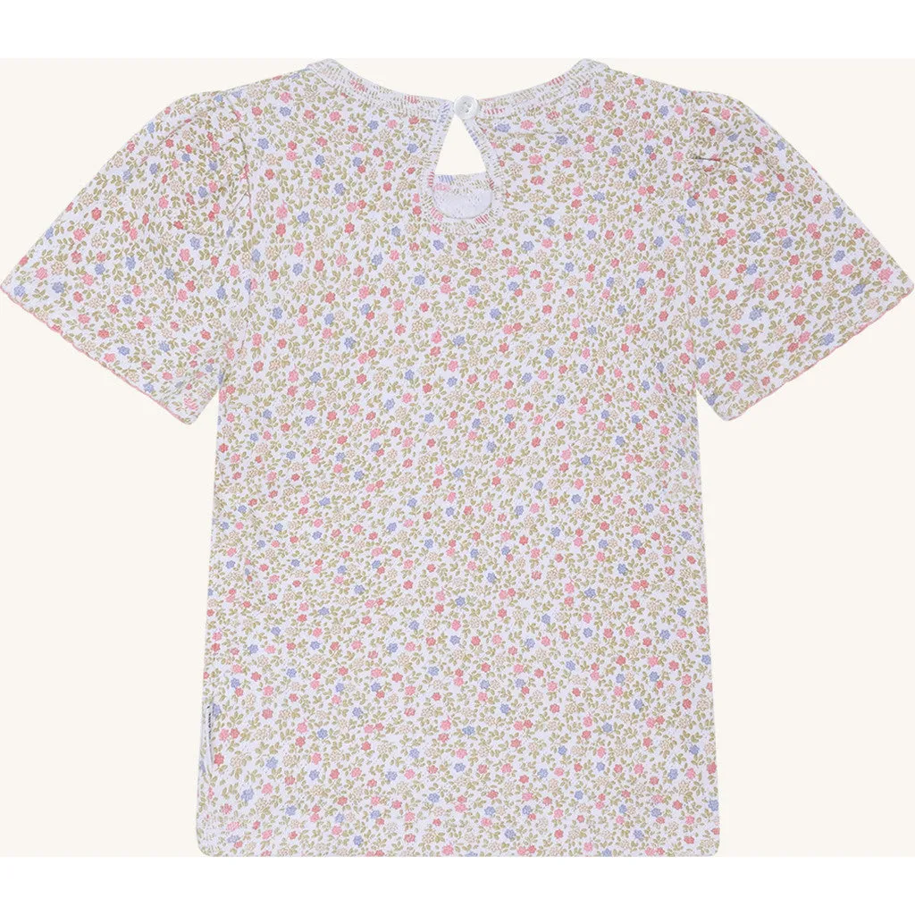 Hust & Claire HCAlma Blooming t-shirt hvid økologisk