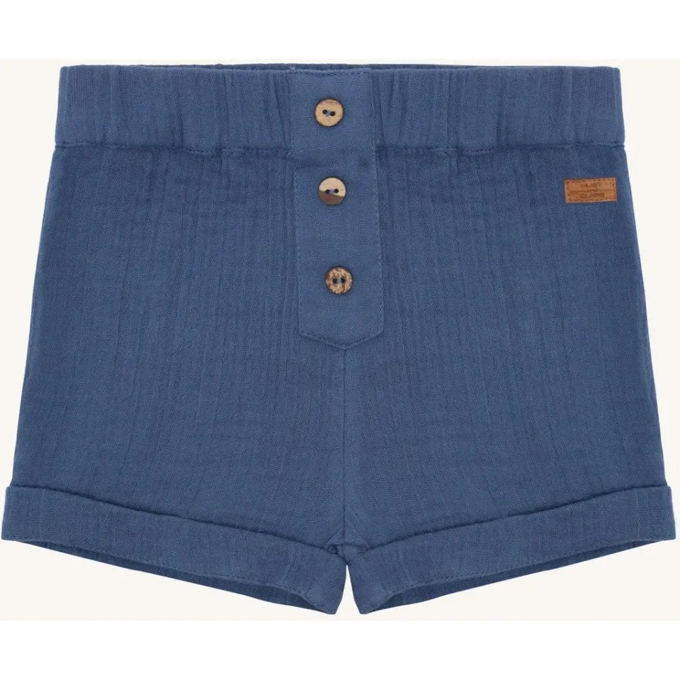 Hust & Claire HCHerluf Muslin shorts Thunder bomuld
