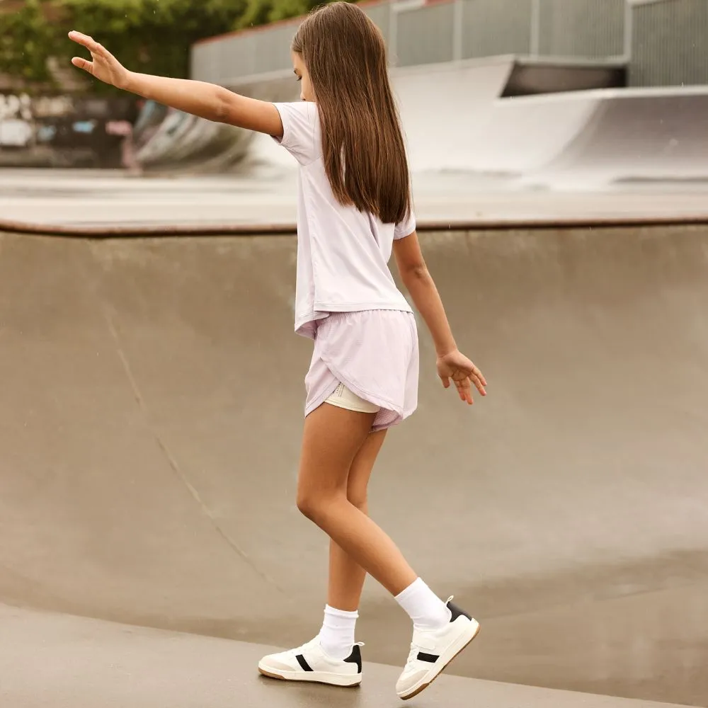 MINI A TURE Eidie shorts Tea Green med cykelshorts