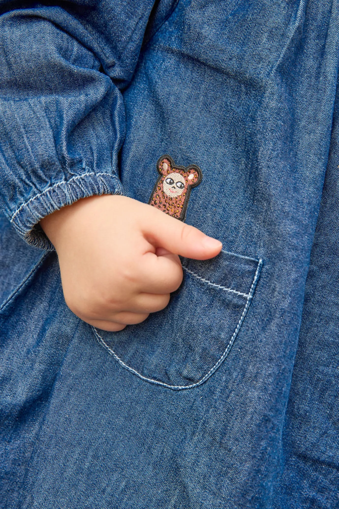 Bonton Mada Denim kjole blå plumetis