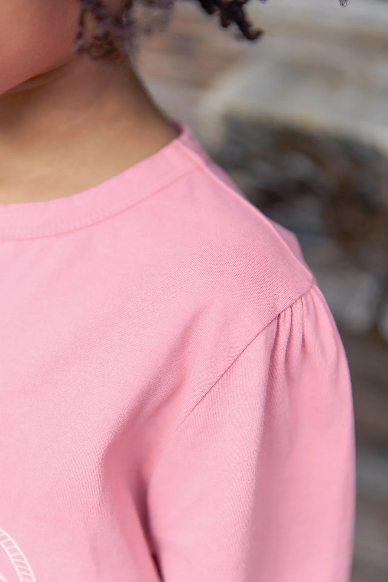 Bonton Titty Yeehaw T-shirt pink langærmet bomuld