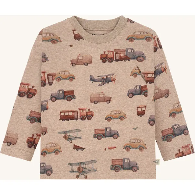 Hust & Claire HC Anton Motor langærmet T-shirt Biscuit øko