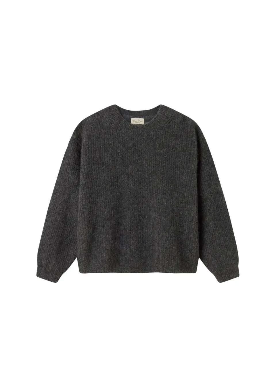 MarMar Trixa W strikbluse Dark Grey Melange varm