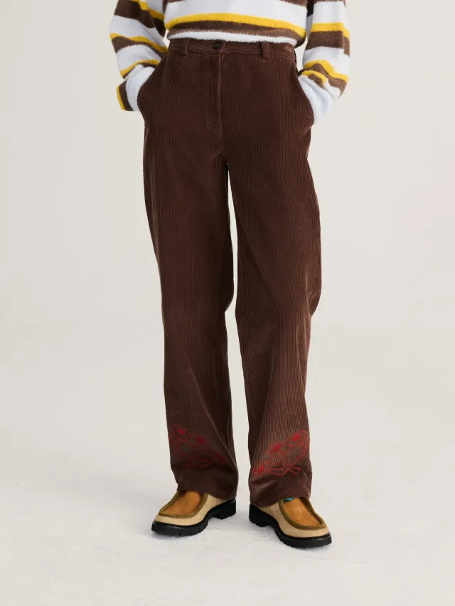 Bobo Choses BC Garden Mid-Waist bukser mørkebrun