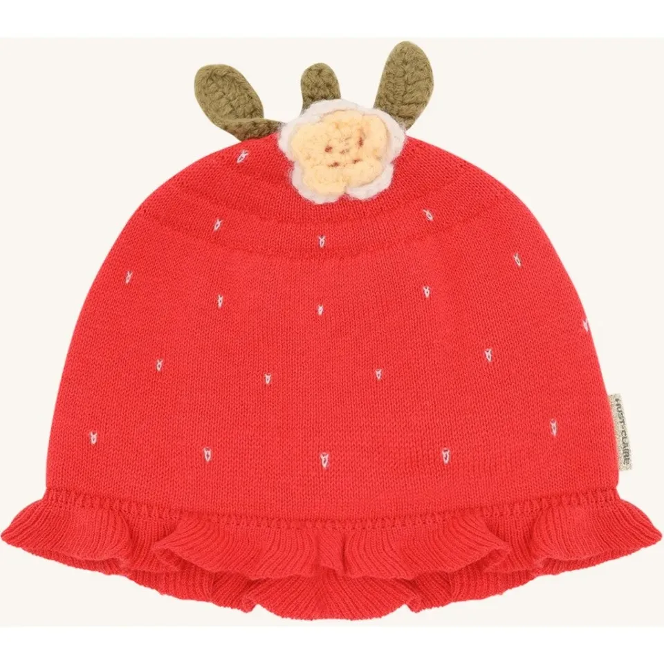 Hust & Claire Fresa Strawberry hat Poppies bomuld