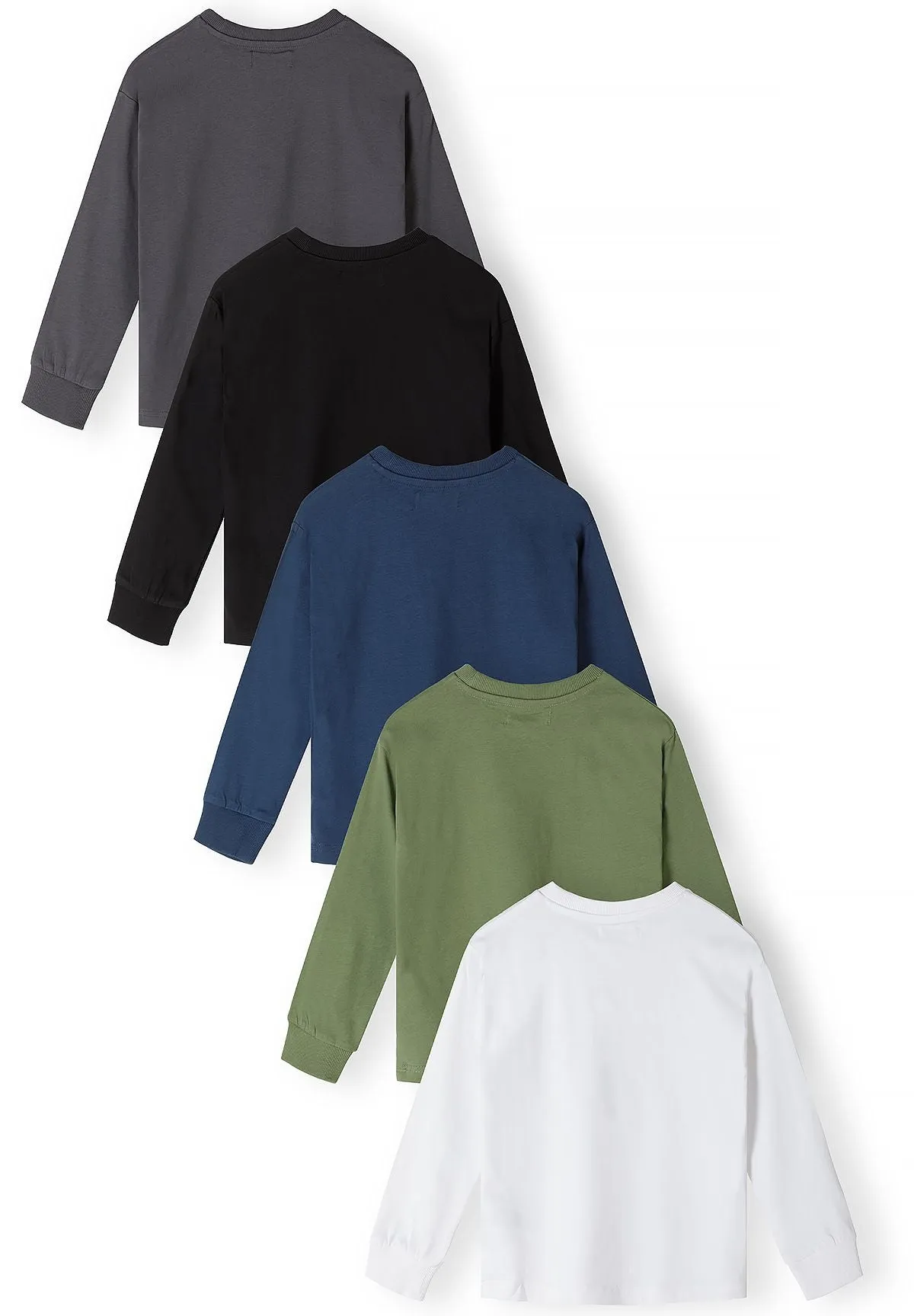 Minoti 45597 langærmet t-shirt 5-pak med hjort