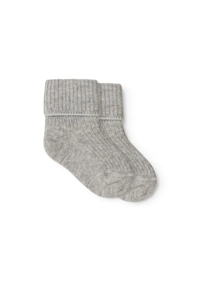 MarMar Newborn Socks 2-pak strømper grå rib